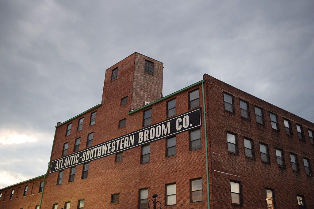 Exterior of the historic Broom Factory in Brewers Hill